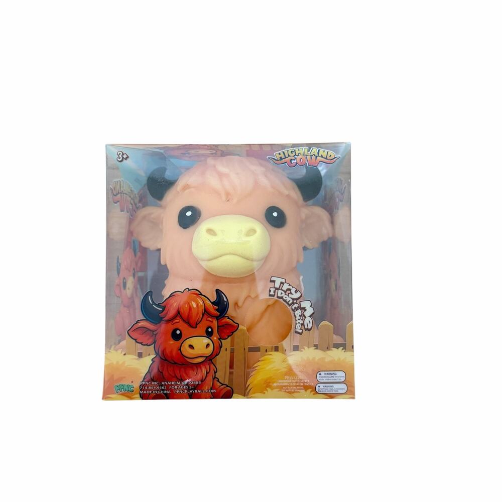 PPNC Highland Cow Squishy Squeezy Fidget New In Box